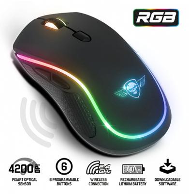 Muis Spirit of Gamer Pro M9 RGB Zwart