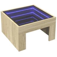 Salontafel met Infinity LED 50x50x30 cm sonoma eikenkleurig - thumbnail