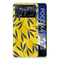 Xiaomi Poco X4 Pro 5G | TPU Case | Leaves Blue - thumbnail