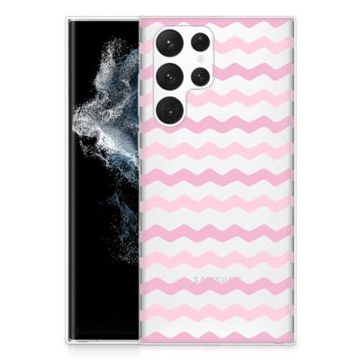 Samsung Galaxy S22 Ultra | TPU bumper | Waves Roze