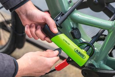 Abus ultra mini 410k/150hb180 u-lock incl. sh34 bracket