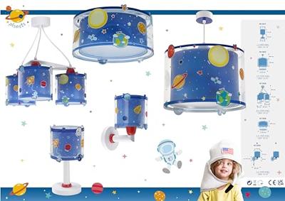 Dalber tafellamp Planets glow in the dark 30 cm blauw