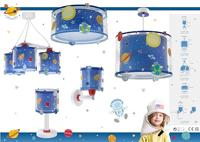 Dalber tafellamp Planets glow in the dark 30 cm blauw - thumbnail