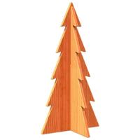 VidaXL Kerstdecoratie kerstboom 59,5 cm massief grenenhout wasbruin - thumbnail