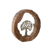 Decoratieve figuren Home ESPRIT Gouden Natuurlijk Boomstructuur Koloniaal 28 x 5 x 28 cm - thumbnail