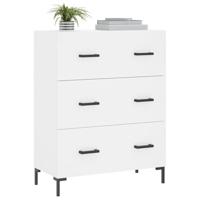 Dressoir 69,5x34x90 cm bewerkt hout wit - thumbnail