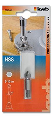 Verzinkboor HSS 10.0 mm kaart KWB - Kwb Verzinkboor HSS 10.0 mm kaart KWB - Kwb