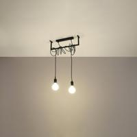 Minimalistische zwarte Kroonluchter SALAMANCA 2 - thumbnail