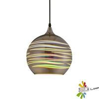 LED Hanglamp 3D - Structure - Rond - Chroom Glas - E27 - thumbnail