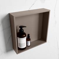 MONDIAZ EASY Nis 29,5x29,5cm in solid surface kleur Smoke | Smoke. 1 vak geschikt voor in- of opbouw - thumbnail