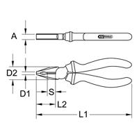 KS Tools 1152102 Combinatietang 180 mm DIN ISO 5748 - thumbnail