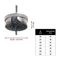 kwb 599077 Gatenzaagset 7-delig 25 mm, 32 mm, 38 mm, 45 mm, 50 mm, 58 mm, 63 mm 1 stuk(s) - thumbnail