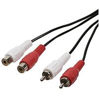 Stereo Audio Verlengkabel 2x RCA Male - 2x RCA Female 5.00 m Zwart - thumbnail