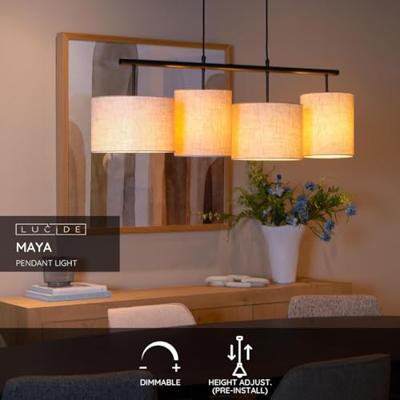Lucide MAYA - Hanglamp - 4xE27 - Beige