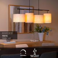 Lucide MAYA - Hanglamp - 4xE27 - Beige - thumbnail