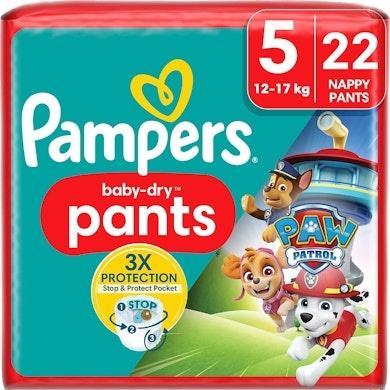 Pampers Pampers Babybroekje Baby Dry Paw Patrol maat 5 (12-17 kg), 22 stuks
