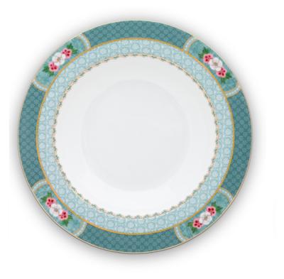 Pip Studio Diep Bord Blushing Birds Blauw ø 21 cm Pip Studio Diep Bord Blushing Birds Blauw ø 21 cm