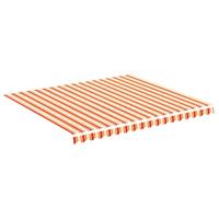 VidaXL Vervangingsdoek voor luifel 4x3,5 m geel en oranje - thumbnail