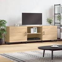 Tv-meubel 150x30x50 cm bewerkt hout sonoma eikenkleurig - thumbnail