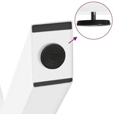 Eettafelpoten 2 st X-vormig 50x(72-73) cm staal wit