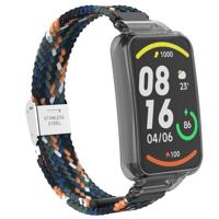 Braided nylon bandje met case - Multicolor Dark - Xiaomi Smart band 7 Pro - thumbnail