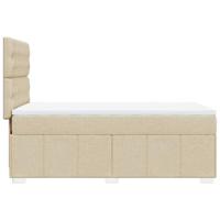 Boxspring met matras stof crèmekleurig 90x200 cm - thumbnail