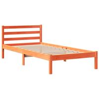 Bedframe zonder matras massief grenenhout wasbruin 200x200 cm - thumbnail
