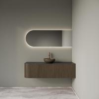 Badkamermeubelset Gliss Design Alluro 140 cm Rechts Ash Grey - thumbnail