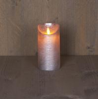LED Kaars Wax Zilver 15cm - thumbnail