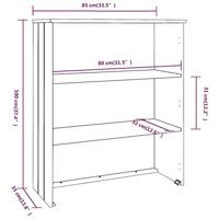 Opzetkast HAMAR 85x35x100 cm massief grenenhout honingbruin - thumbnail
