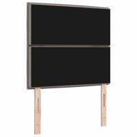 LED Hoofdbord met LED-striplichten Taupe 100 cm Polyester - thumbnail