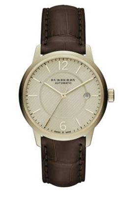 Horlogeband Burberry BU10302 Krokodillenleer Bruin