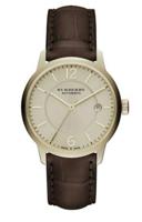 Horlogeband Burberry BU10302 Krokodillenleer Bruin - thumbnail