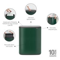 Brabantia Bo Touch Bin afvalemmer 60 liter met kunststof binnenemmer - Pine Green - thumbnail