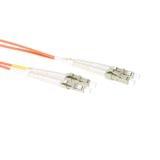 ACT 1 meter LSZH Multimode 62.5/125 OM1 glasvezel patchkabel duplex met LC connectoren