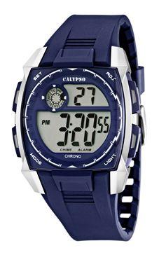 Horlogeband Calypso K5619-5 Rubber Blauw 23mm Horlogeband Calypso K5619-5 Rubber Blauw 23mm