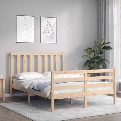 Bedframe zonder matras massief grenenhout 140x190 cm