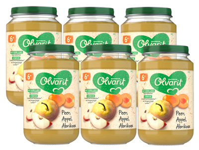 Olvarit Peer appel abrikoos 6M55 200 Gram