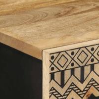 Hoge kast 60x33,5x100 cm massief ruw mangohout - thumbnail