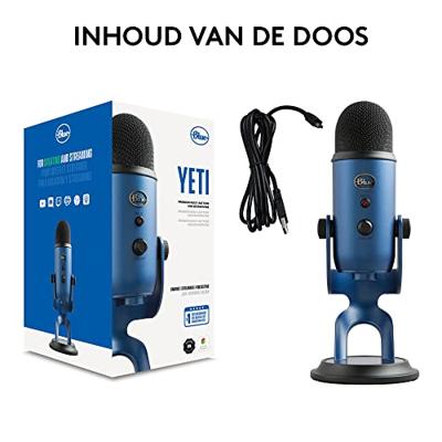 USB-microfoon - Blauw Yeti - Voor opnemen, streamen, gamen, podcast op pc of Mac - Blauw USB-microfoon - Blauw Yeti - Voor opnemen, streamen, gamen, podcast op pc of Mac - Blauw