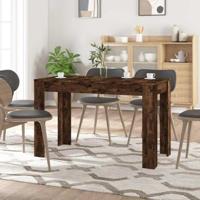 Eettafel 120x60x76 cm bewerkt hout gerookt eikenkleurig - thumbnail