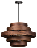 ETH Stoere hanglampWalnut 5-rings houtbruin - 05-HL4452-77 - thumbnail