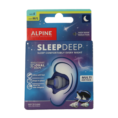 Sleepdeep earplugs multi size pack 2 Paar