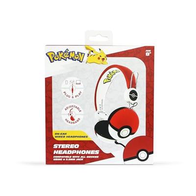 OTL Technologies Pokemon Poke Ball bedrade hoofdtelefoon voor kinderen vanaf 8 jaar