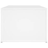 Salontafel 100x50x36 cm bewerkt hout wit - thumbnail