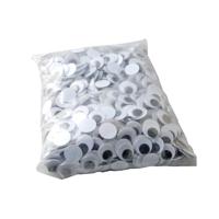 Vaessen Creative • wiebeloogjes wit-zwart 20mm 1000pcs - thumbnail