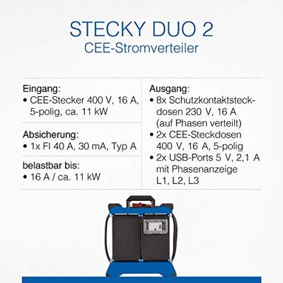 AS Schwabe Stecky DUO 2 60932 CEE-stroomverdeler 400 V 16 A