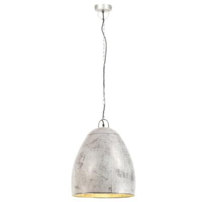 VidaXL Hanglamp industrieel rond 25 w e27 42 cm zilverkleurig