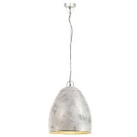 VidaXL Hanglamp industrieel rond 25 w e27 42 cm zilverkleurig - thumbnail
