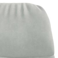 Relaxstoel fluweel lichtgrijs - thumbnail